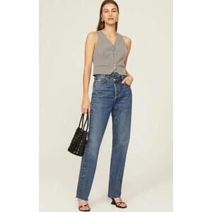 NWOT Agolde Crisscross Straight Jeans Blue Denim Size 29